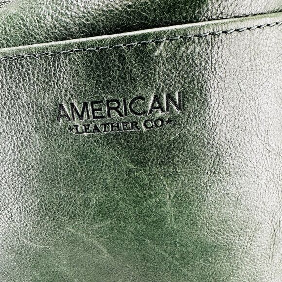 AMERICAN LEATHER Co - Green One Strap Magnetic Snap Shoulder Bag - Picture 3 of 14